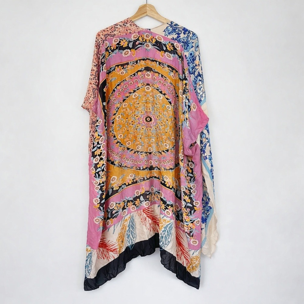Laundry by Shelli Segal Boho Patchwork Shrug Kimono NWT Mixed Print - Picture 2 of 8